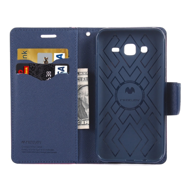 Cross Texture Horizontal Flip Leather Case with Holder & Card Slots & Wallet for Galaxy J5