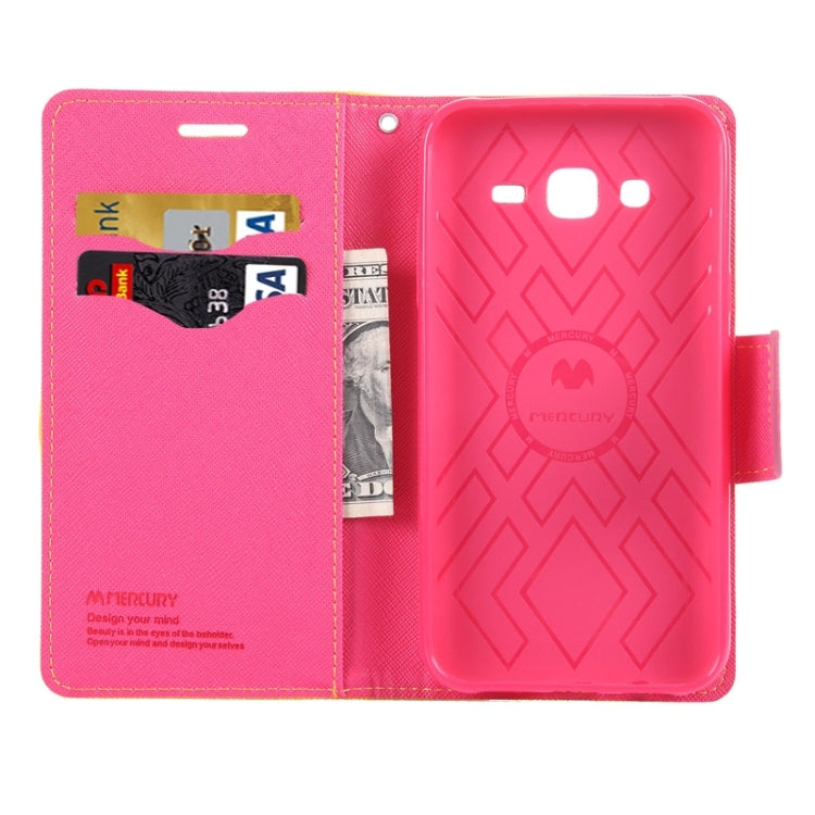 Cross Texture Horizontal Flip Leather Case with Holder & Card Slots & Wallet for Galaxy J5