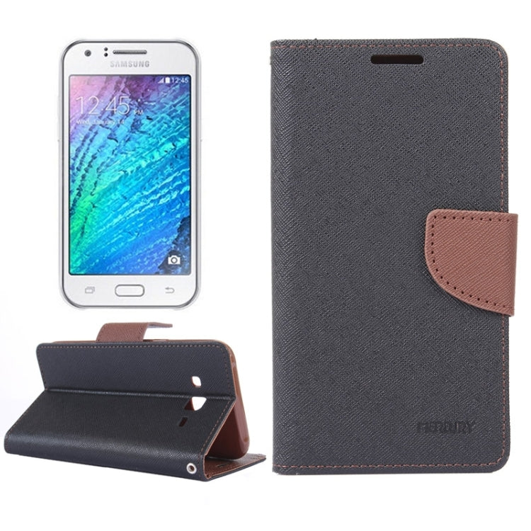 Cross Texture Horizontal Flip Leather Case with Holder & Card Slots & Wallet for Galaxy J5