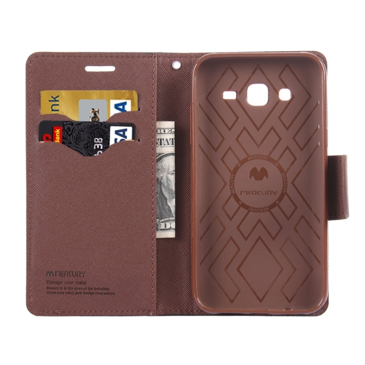 Cross Texture Horizontal Flip Leather Case with Holder & Card Slots & Wallet for Galaxy J5