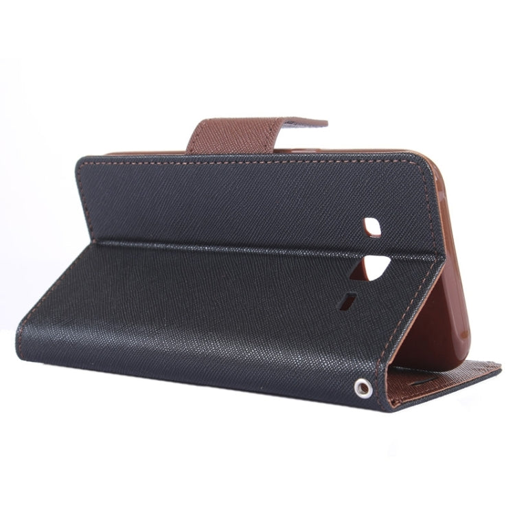 Cross Texture Horizontal Flip Leather Case with Holder & Card Slots & Wallet for Galaxy J5