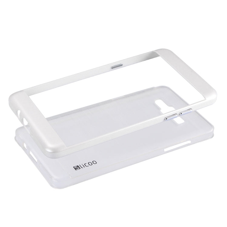 Slicoo Brushed Texture Electroplating Transparenct Combination Case for Galaxy A5 / A500