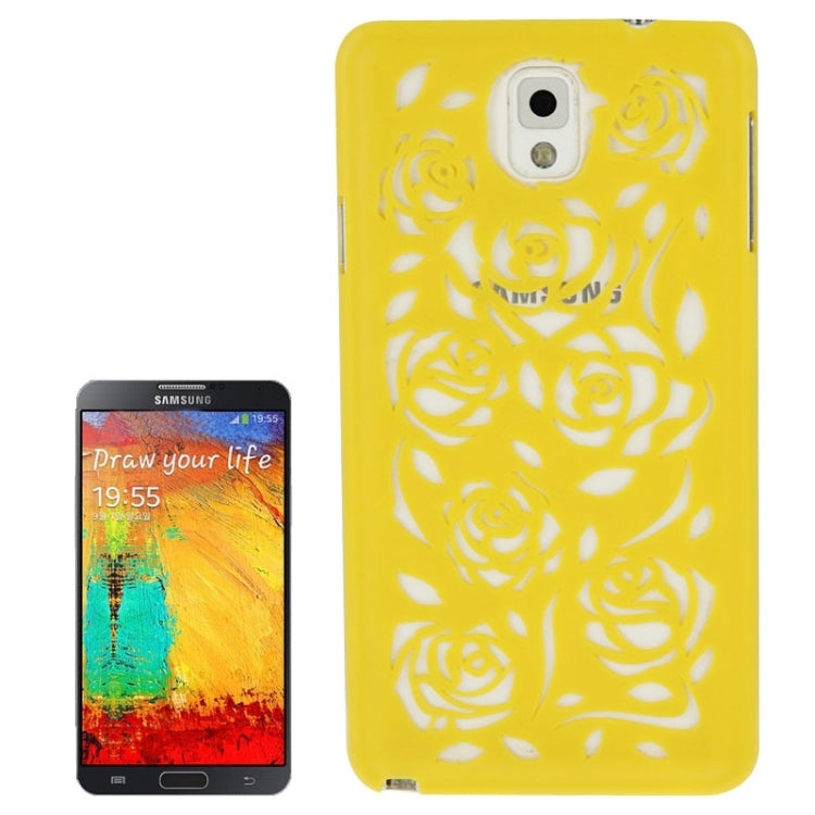 Hollow Out Rose Flowers Pattern Protective Hard Case for Galaxy Note III