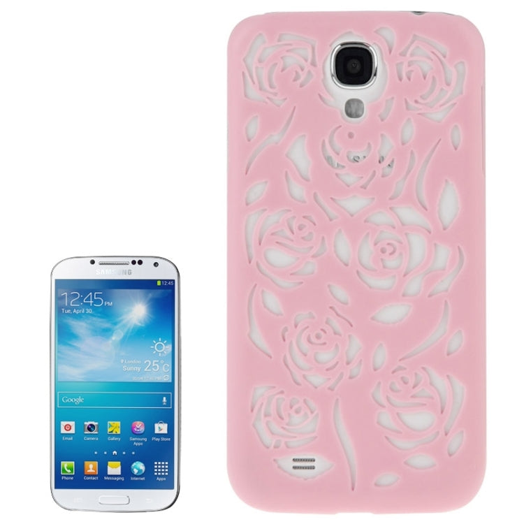 Hollow Out Rose Flowers Pattern Protective Hard Case for Galaxy S IV / i9500