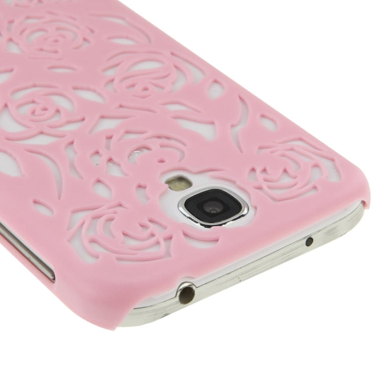 Hollow Out Rose Flowers Pattern Protective Hard Case for Galaxy S IV / i9500