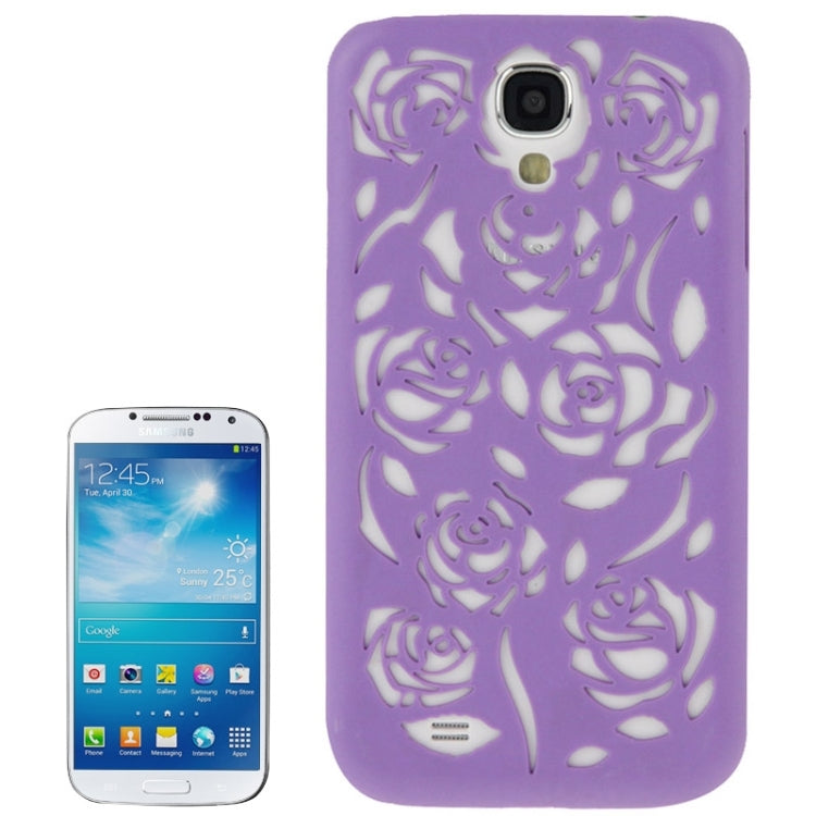Hollow Out Rose Flowers Pattern Protective Hard Case for Galaxy S IV / i9500
