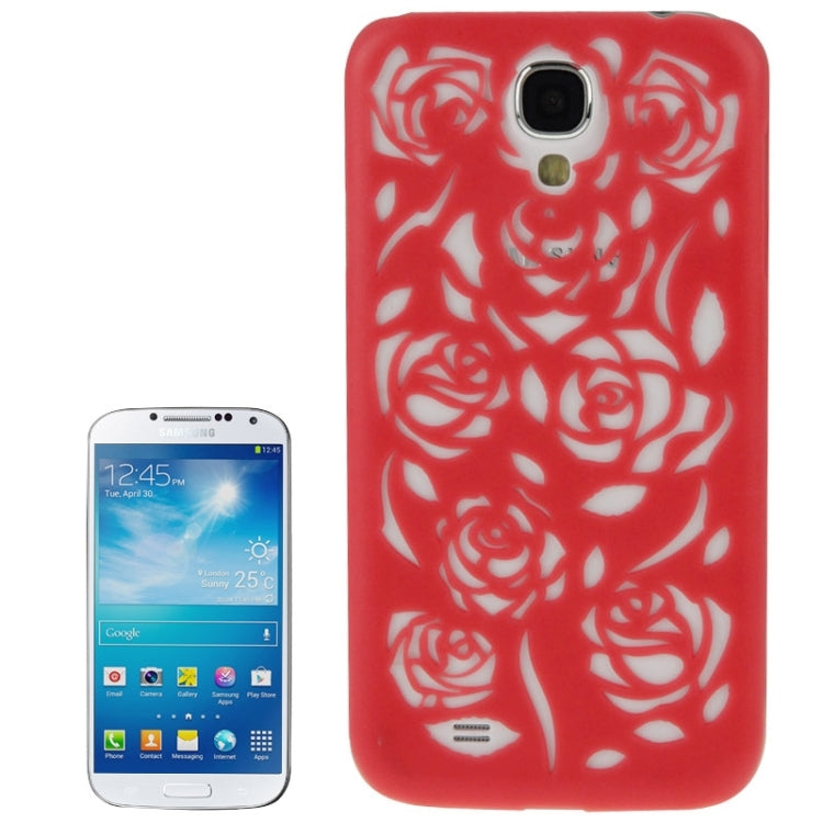 Hollow Out Rose Flowers Pattern Protective Hard Case for Galaxy S IV / i9500