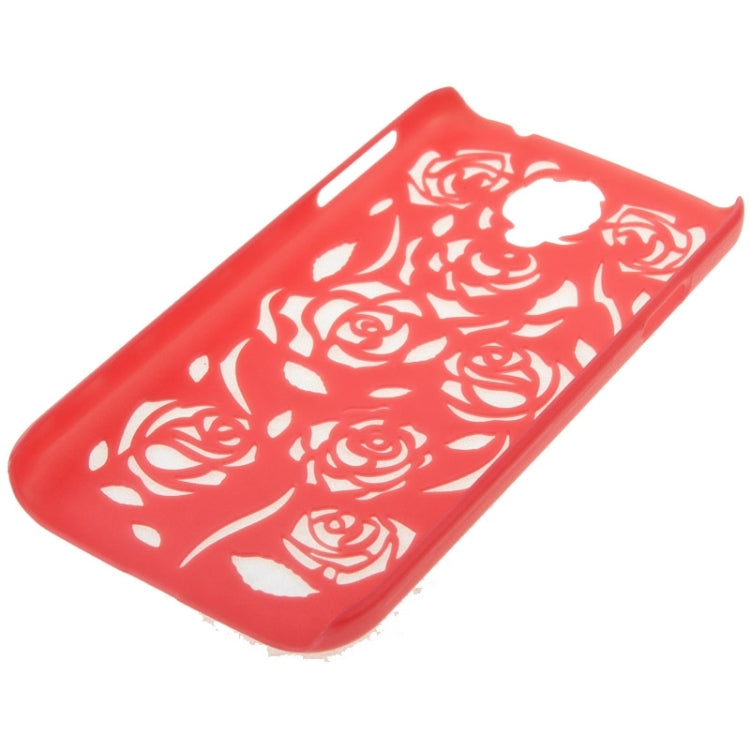 Hollow Out Rose Flowers Pattern Protective Hard Case for Galaxy S IV / i9500