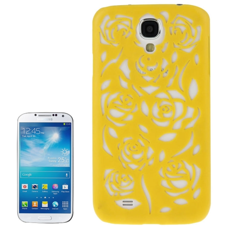 Hollow Out Rose Flowers Pattern Protective Hard Case for Galaxy S IV / i9500