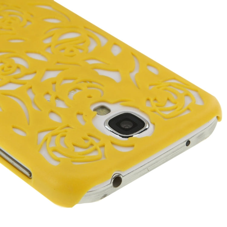 Hollow Out Rose Flowers Pattern Protective Hard Case for Galaxy S IV / i9500