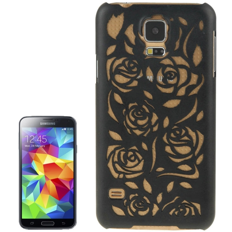 Hollow Out Rose Flowers Pattern Protective Hard Case for Galaxy S5