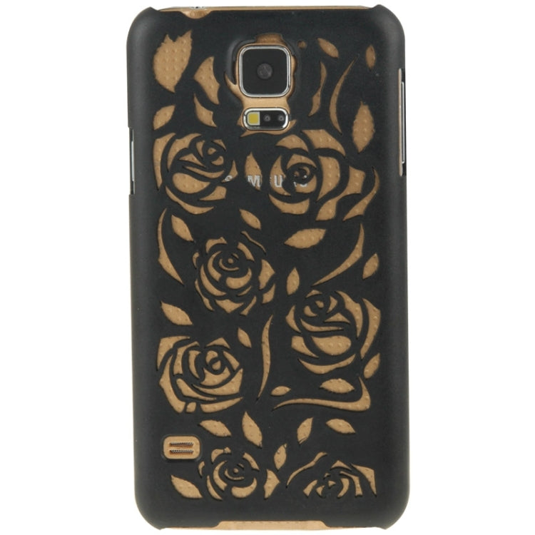 Hollow Out Rose Flowers Pattern Protective Hard Case for Galaxy S5