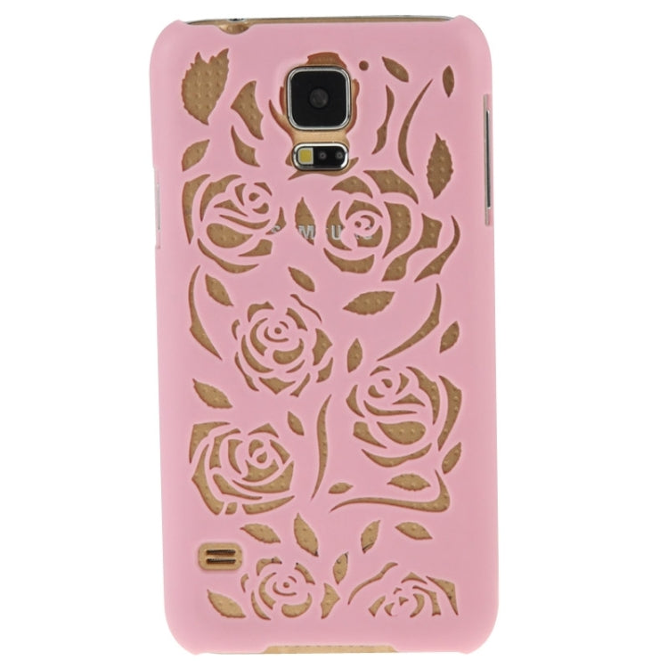 Hollow Out Rose Flowers Pattern Protective Hard Case for Galaxy S5