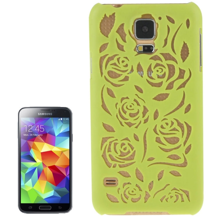 Hollow Out Rose Flowers Pattern Protective Hard Case for Galaxy S5