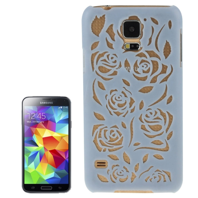 Hollow Out Rose Flowers Pattern Protective Hard Case for Galaxy S5