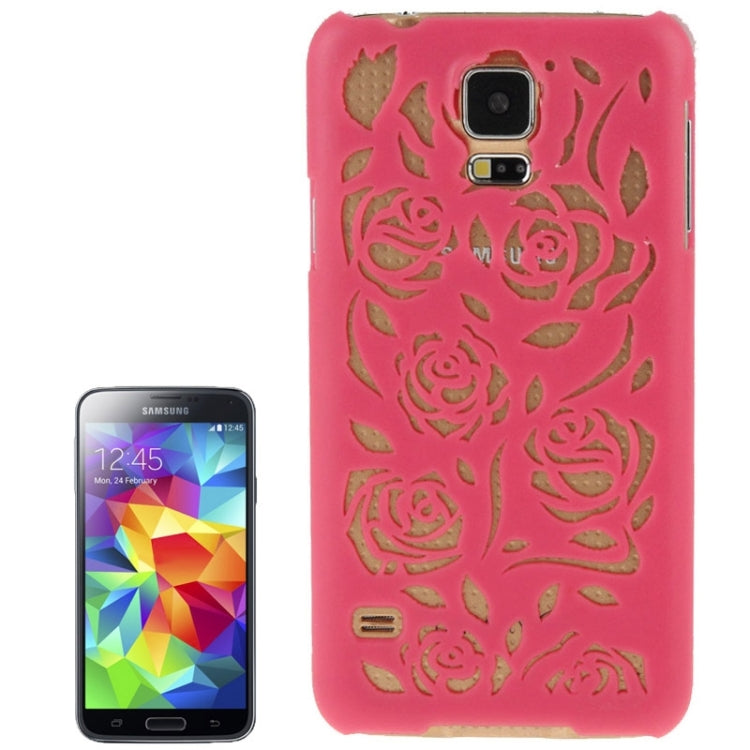 Hollow Out Rose Flowers Pattern Protective Hard Case for Galaxy S5