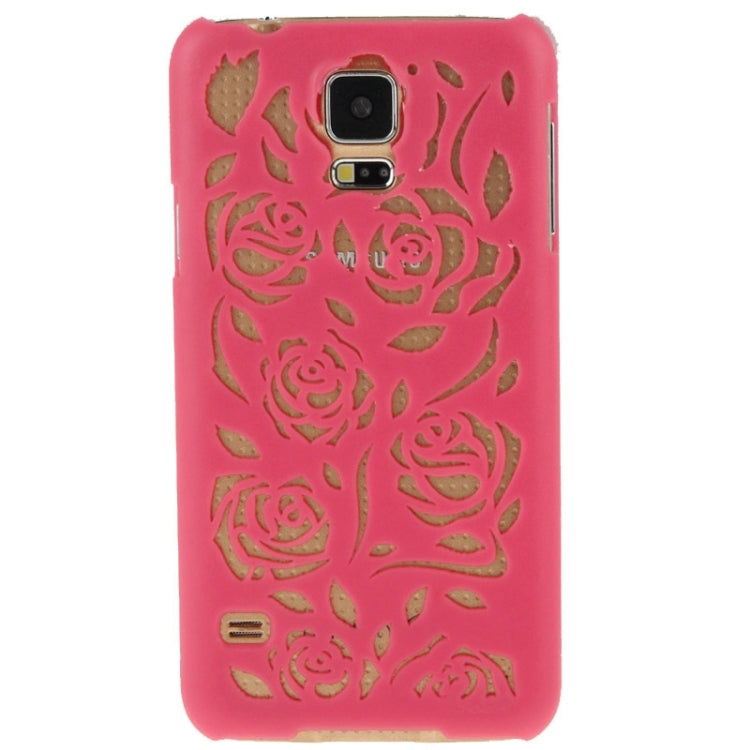 Hollow Out Rose Flowers Pattern Protective Hard Case for Galaxy S5