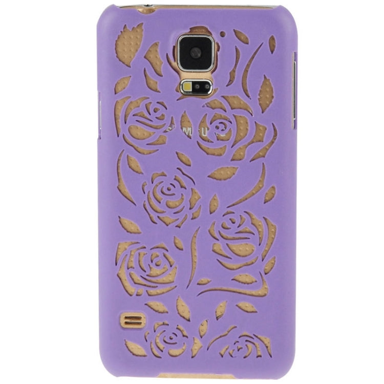 Hollow Out Rose Flowers Pattern Protective Hard Case for Galaxy S5