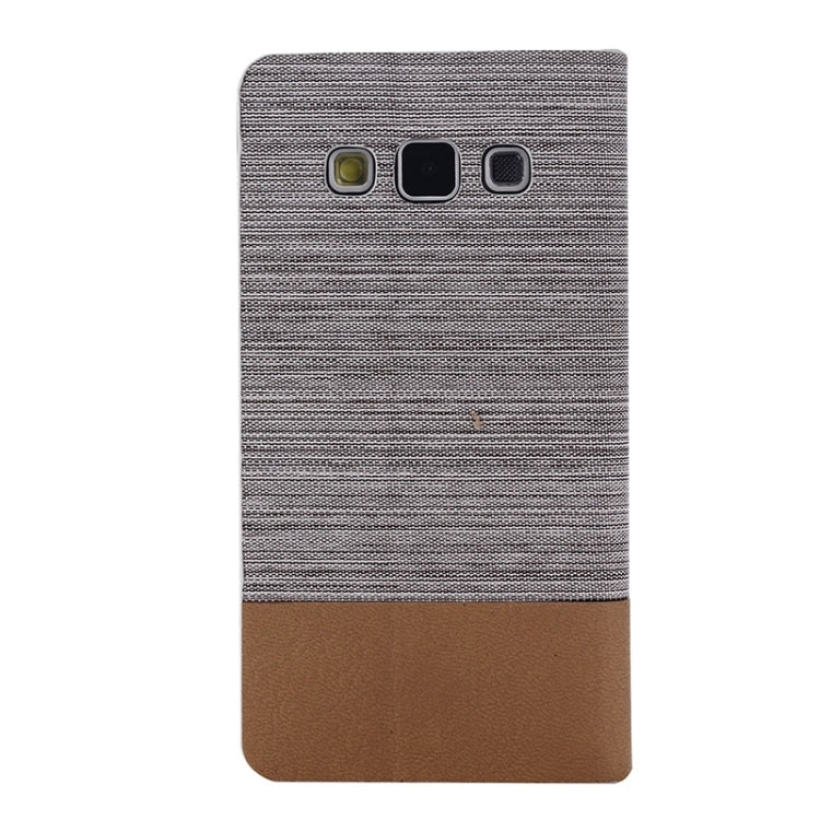 Horizontal Flip Canvas Leather Case with Card Slot & Holder for Galaxy A5 / A500