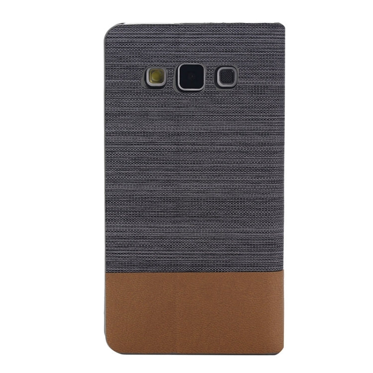 Horizontal Flip Canvas Leather Case with Card Slot & Holder for Galaxy A5 / A500