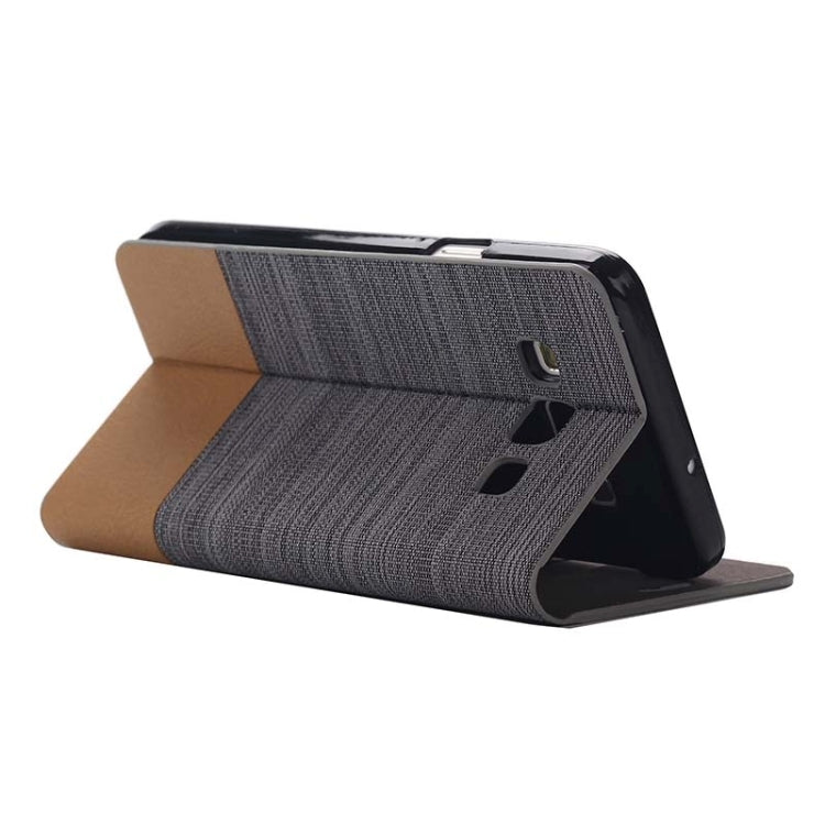 Horizontal Flip Canvas Leather Case with Card Slot & Holder for Galaxy A5 / A500
