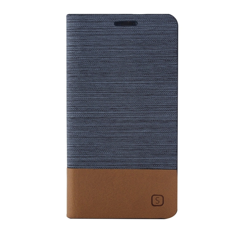 Horizontal Flip Canvas Leather Case with Card Slot & Holder for Galaxy A5 / A500