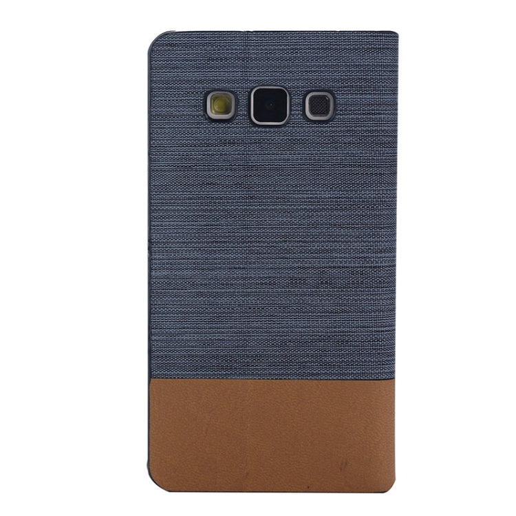 Horizontal Flip Canvas Leather Case with Card Slot & Holder for Galaxy A5 / A500