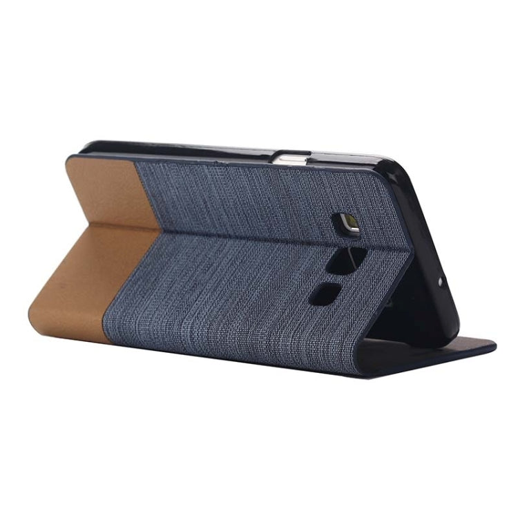 Horizontal Flip Canvas Leather Case with Card Slot & Holder for Galaxy A5 / A500