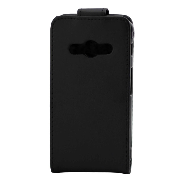 Vertical Flip Magnetic Button Leather Case for Galaxy Xcover 3 / G388F(Black)