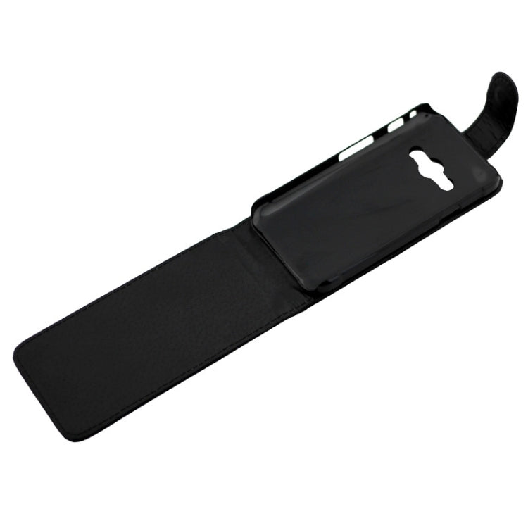 Vertical Flip Magnetic Button Leather Case for Galaxy Xcover 3 / G388F(Black)