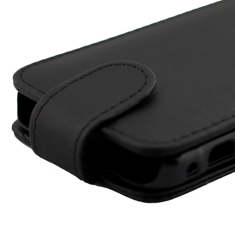 Vertical Flip Magnetic Button Leather Case for Galaxy Xcover 3 / G388F(Black)