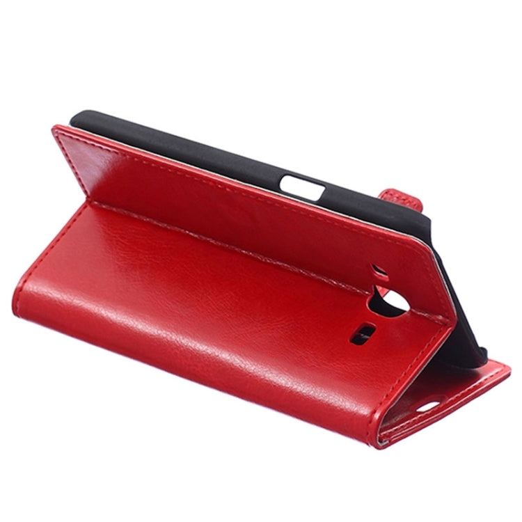 Crazy Horse Texture Horizontal Flip Magnetic Buckle Leather Case with Card Slots & Wallet & Holder for Galaxy J5