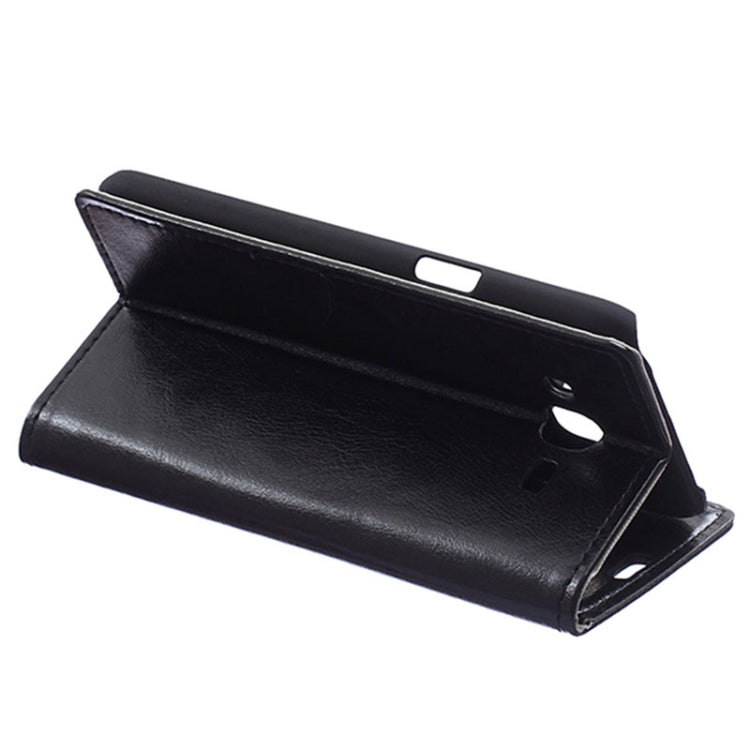 Crazy Horse Texture Horizontal Flip Magnetic Buckle Leather Case with Card Slots & Wallet & Holder for Galaxy J7