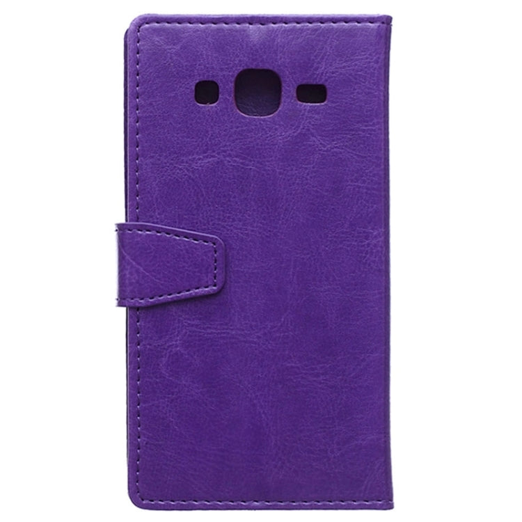 Crazy Horse Texture Horizontal Flip Magnetic Buckle Leather Case with Card Slots & Wallet & Holder for Galaxy J7