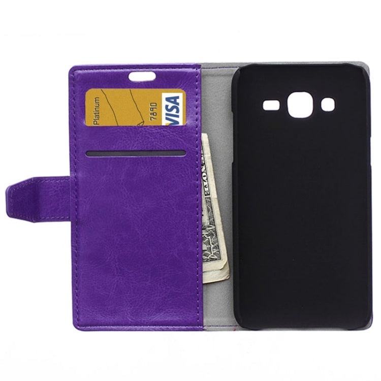 Crazy Horse Texture Horizontal Flip Magnetic Buckle Leather Case with Card Slots & Wallet & Holder for Galaxy J7