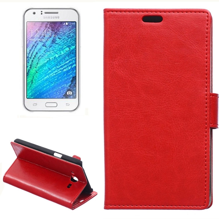 Crazy Horse Texture Horizontal Flip Magnetic Buckle Leather Case with Card Slots & Wallet & Holder for Galaxy J7
