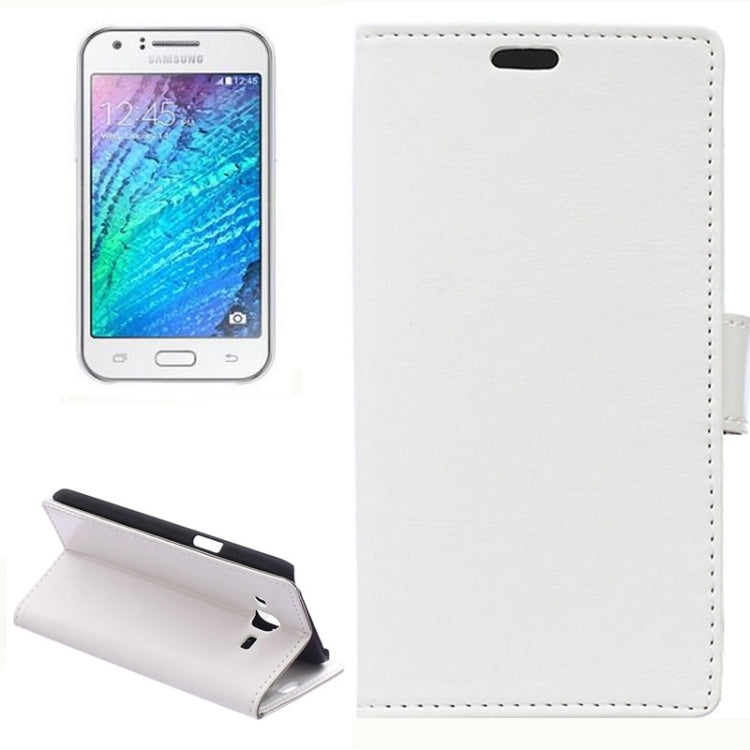 Crazy Horse Texture Horizontal Flip Magnetic Buckle Leather Case with Card Slots & Wallet & Holder for Galaxy J7
