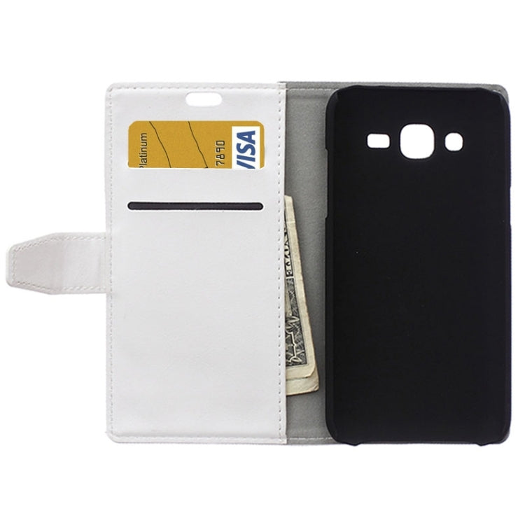 Crazy Horse Texture Horizontal Flip Magnetic Buckle Leather Case with Card Slots & Wallet & Holder for Galaxy J7