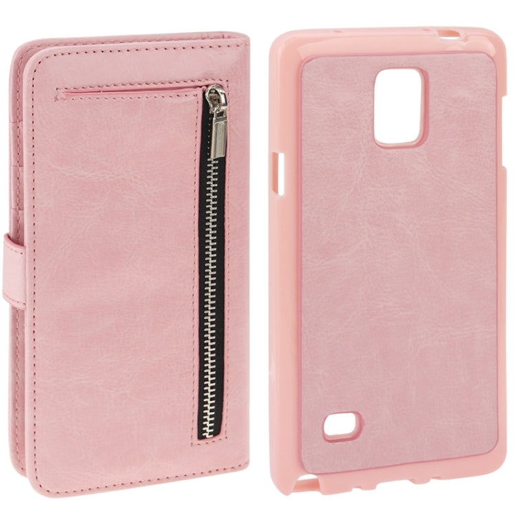 2 in 1 Separable Crazy Horse Texture Wallet Style Flip Leather Case for Galaxy Note 4 / N910