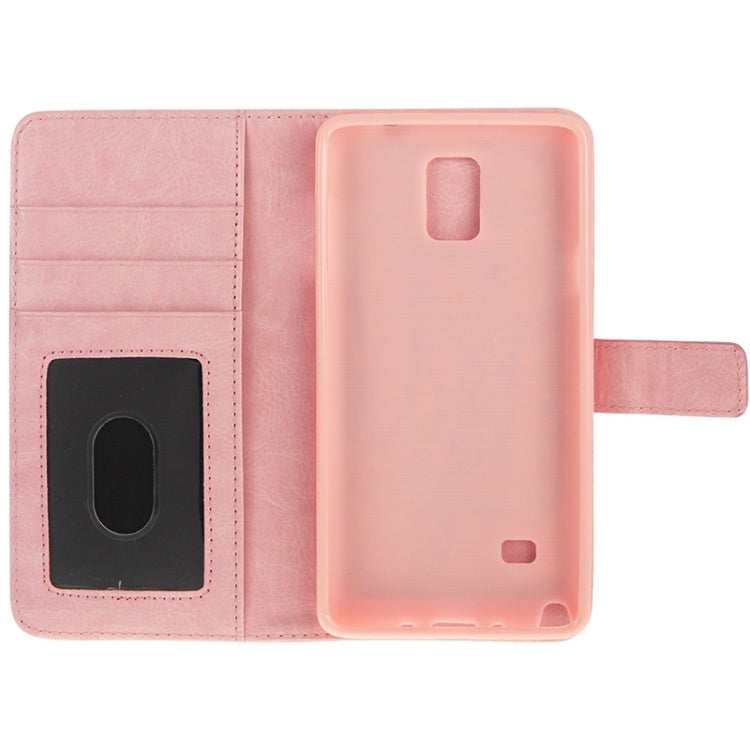 2 in 1 Separable Crazy Horse Texture Wallet Style Flip Leather Case for Galaxy Note 4 / N910