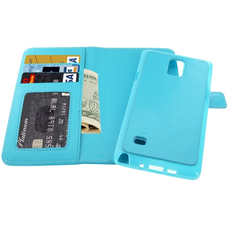 2 in 1 Separable Crazy Horse Texture Wallet Style Flip Leather Case for Galaxy Note 4 / N910