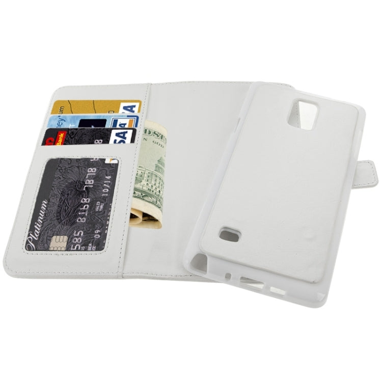 2 in 1 Separable Crazy Horse Texture Wallet Style Flip Leather Case for Galaxy Note 4 / N910