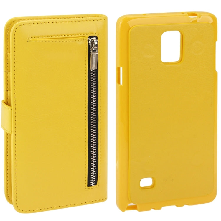 2 in 1 Separable Crazy Horse Texture Wallet Style Flip Leather Case for Galaxy Note 4 / N910