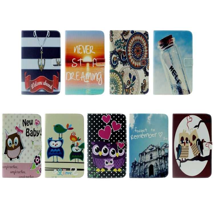 Anchor Pattern Horizontal Flip Leather Case with Card Slots & Wallet & Holder for Galaxy Tab 3 8.0 / T311
