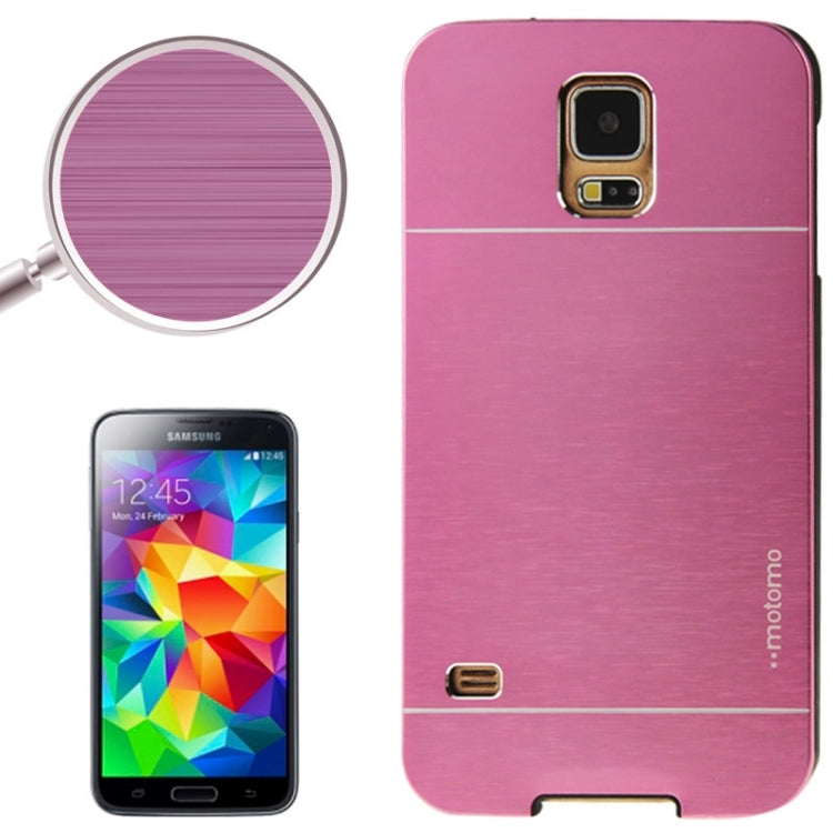 2 in 1 Brushed Texture Metal & Plastic Protective Case for Galaxy S5