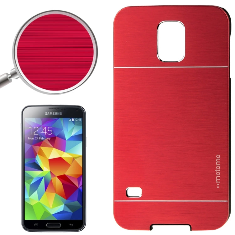2 in 1 Brushed Texture Metal & Plastic Protective Case for Galaxy S5