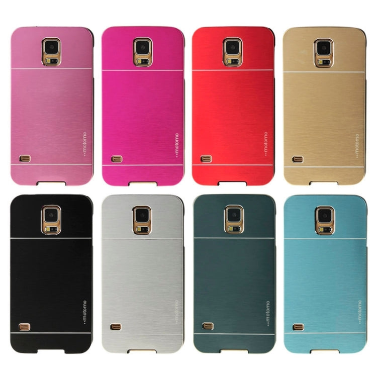2 in 1 Brushed Texture Metal & Plastic Protective Case for Galaxy S5