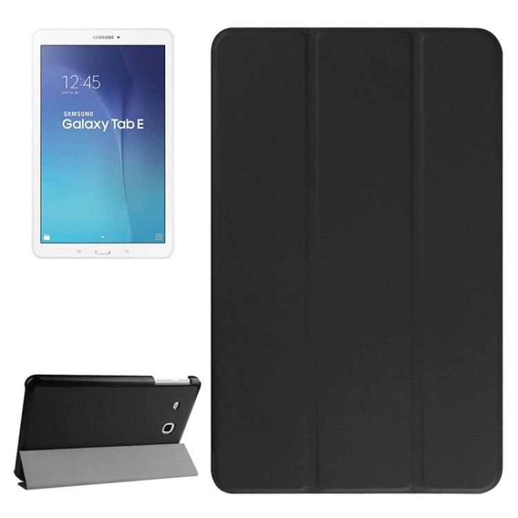 Karst Texture Horizontal Flip Leather Case with 3-folding Holder for Galaxy Tab E 9.6