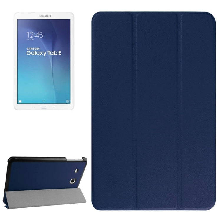 Karst Texture Horizontal Flip Leather Case with 3-folding Holder for Galaxy Tab E 9.6