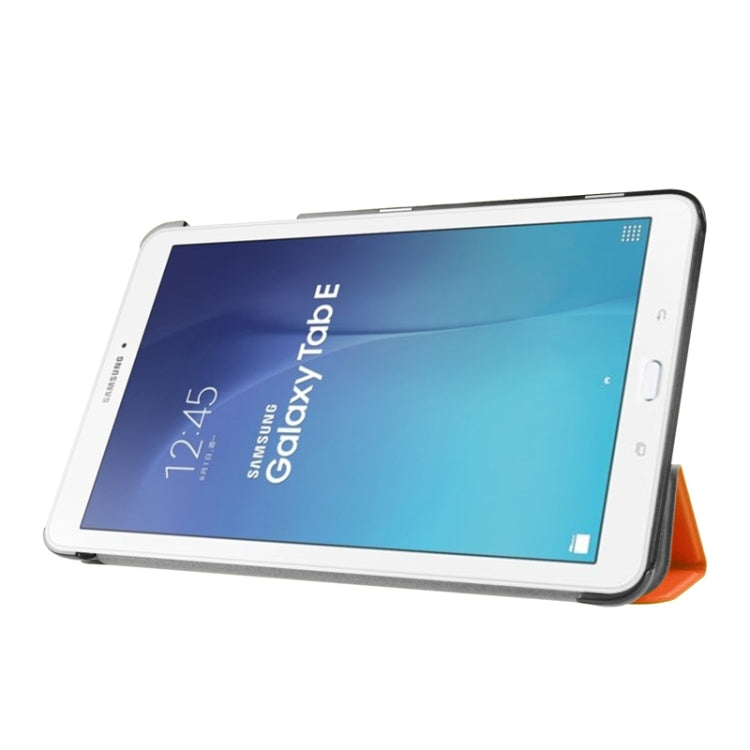 Karst Texture Horizontal Flip Leather Case with 3-folding Holder for Galaxy Tab E 9.6